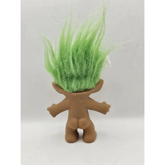 Vintage 4"‎ Ace Novelty Troll Doll Green Hair Jewel Diamond Belly Nightcap - Picture 4 of 7